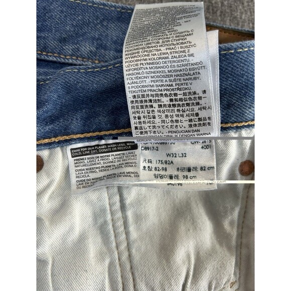 Levi's 501 CT Customized Tapered Original Jeans Blue Denim Cotton 32x32 (32x31) - Picture 12 of 13